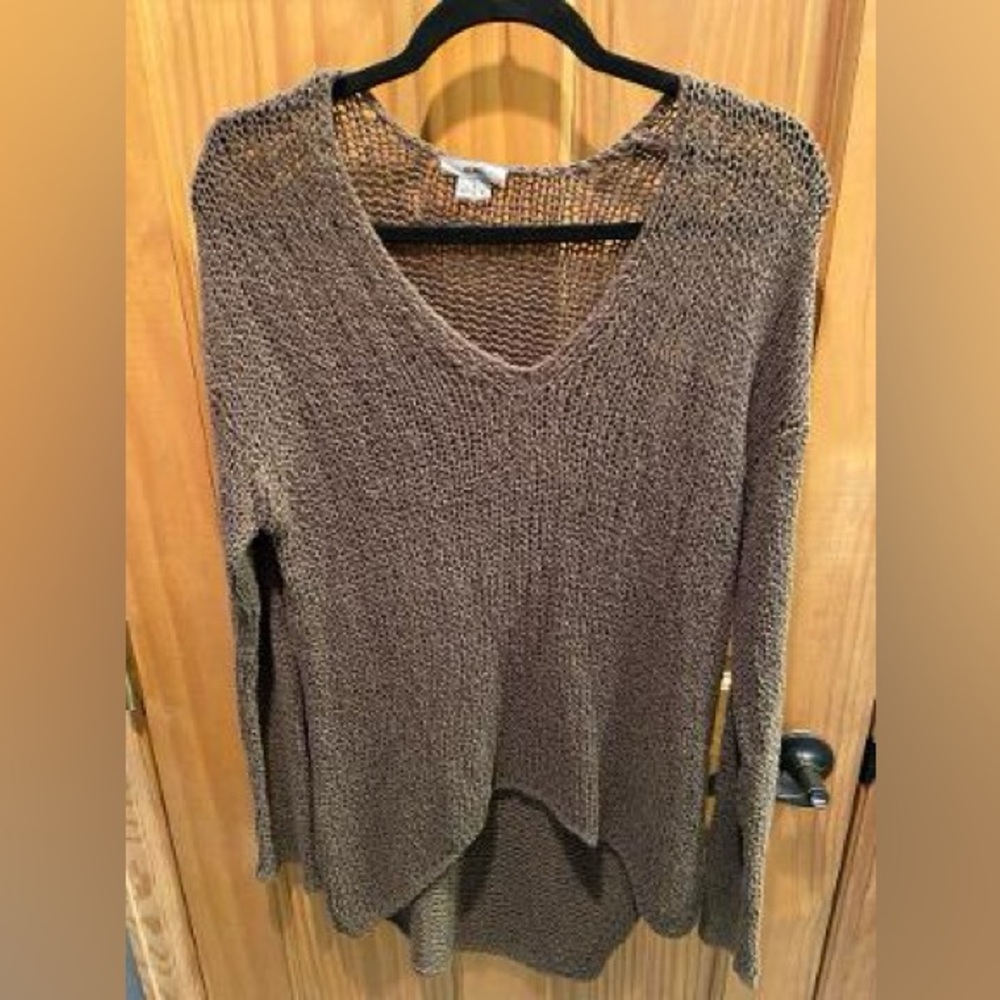Helmut chocolate brown/dark green-ish sweater- size P (xs)